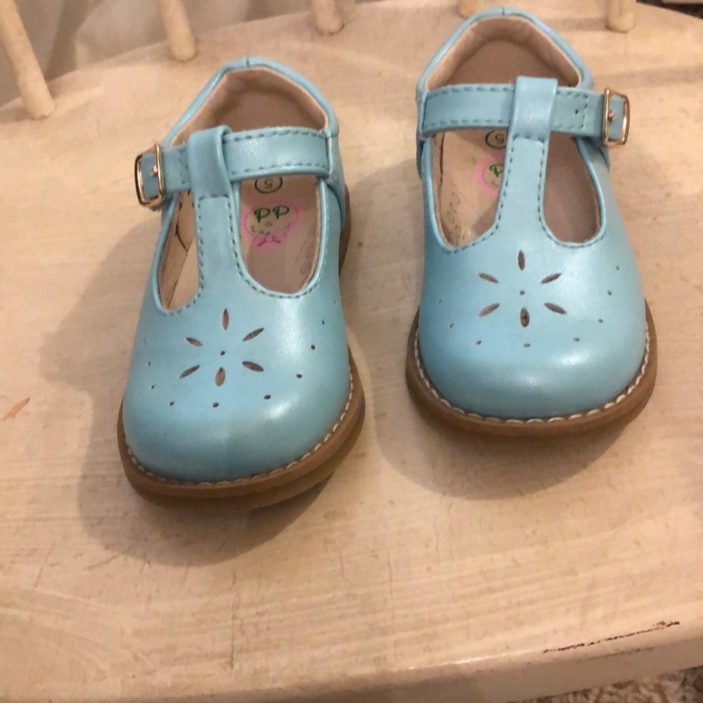 Posh Pickle Aqua Mary Janes